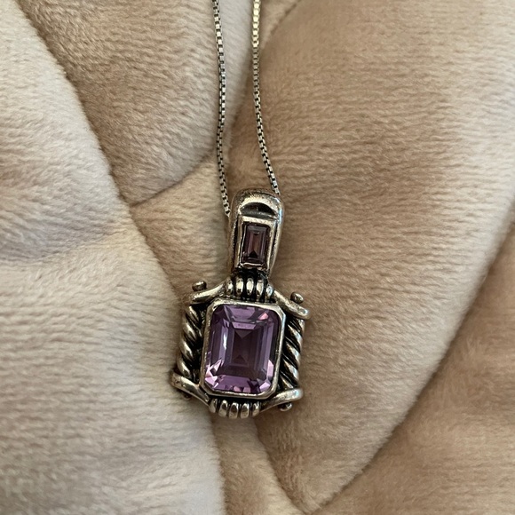 Beautiful Amethyst Sterling Silver Pendant - Picture 8 of 8